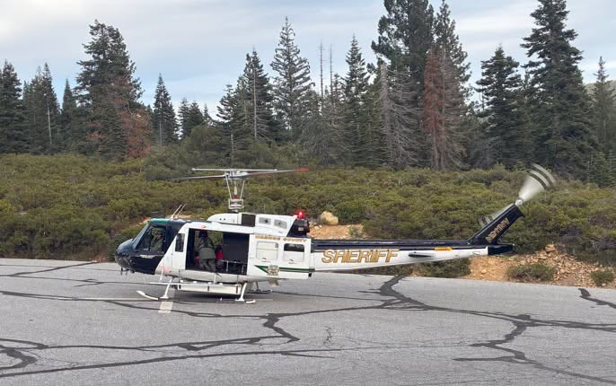 The RAVEN helicopter on the ground.
