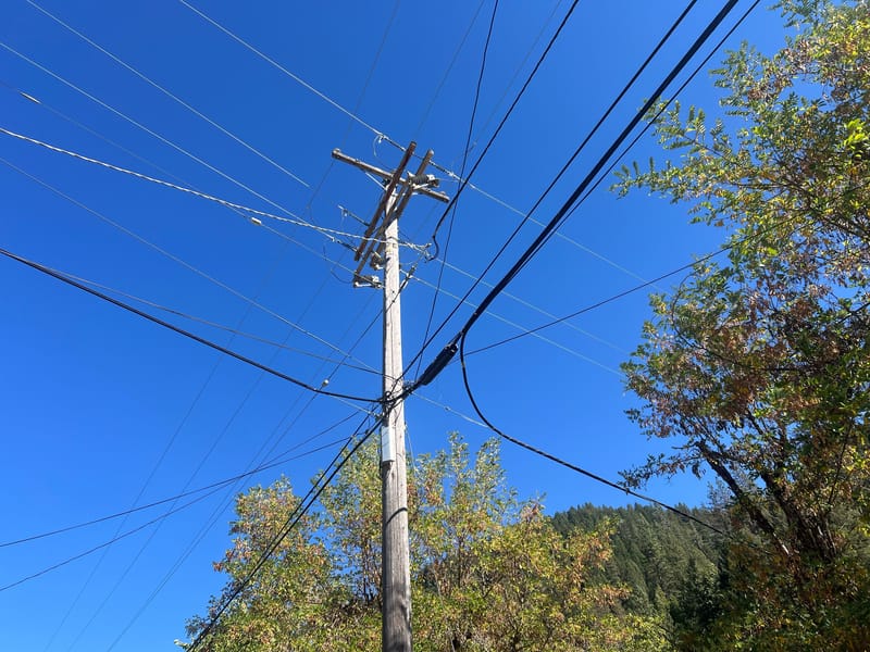 Power lines in Downieville.