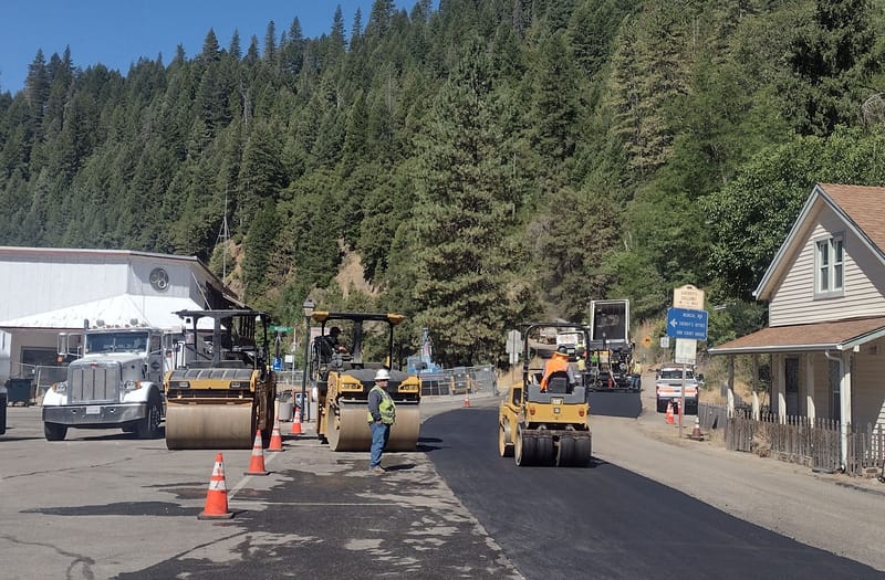 Highway 49 Repaved Through Downieville