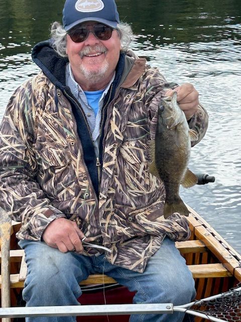 Andy showcases a smallmouth bass