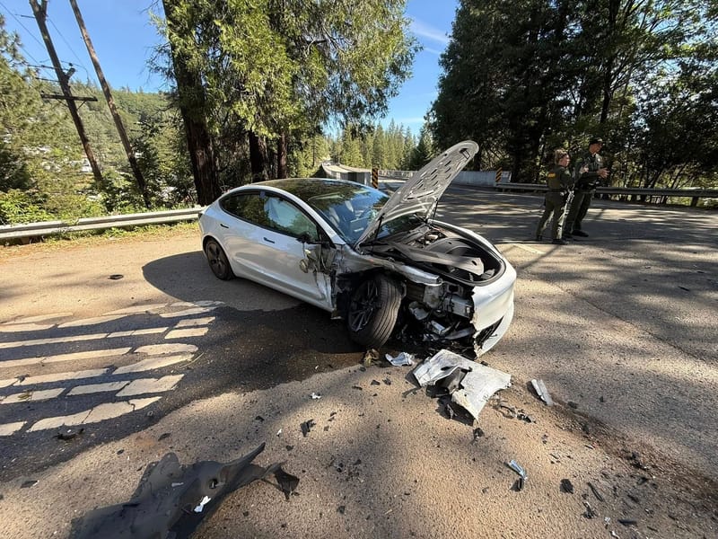 The other involved vehicle. Credit: CAL FIRE NEU.