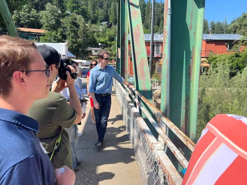 Kiley during a visit to Downieville in 2023.