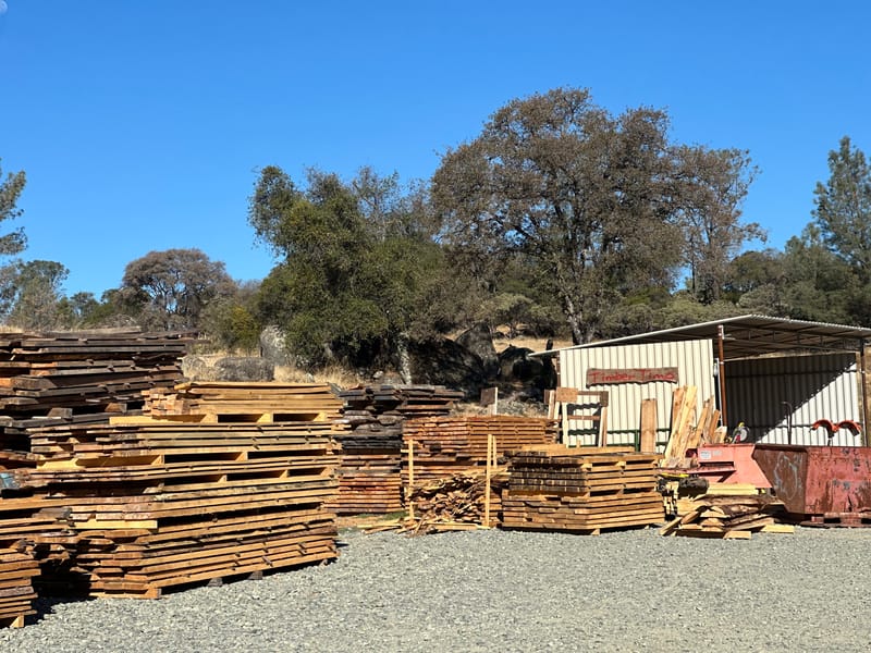 Lumber produced by the district’s mill.