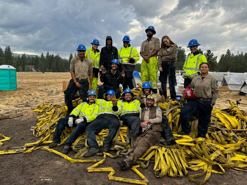 A Forest Service crew working the Gold Complex Fire. Photo by U.S. Forest Service.
