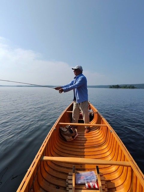 Lenny fishing.