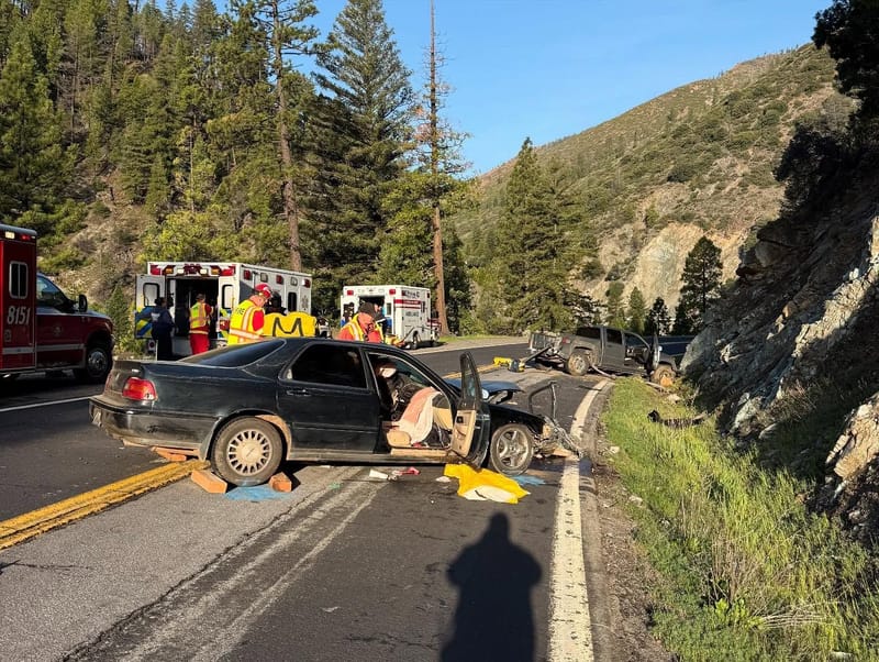 Images of the damage caused by the collision were shared by Quincy CHP.
