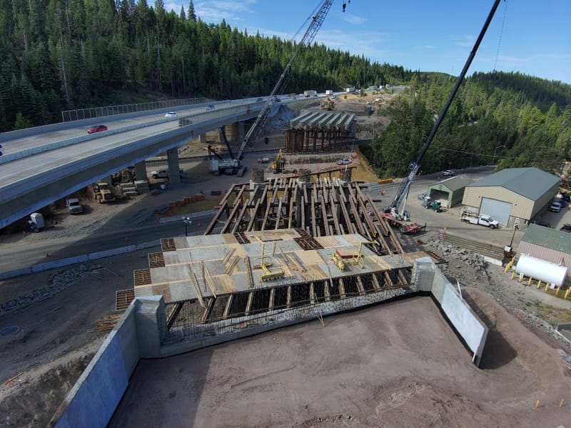 Construction of the new Interstate 80 Bridge.