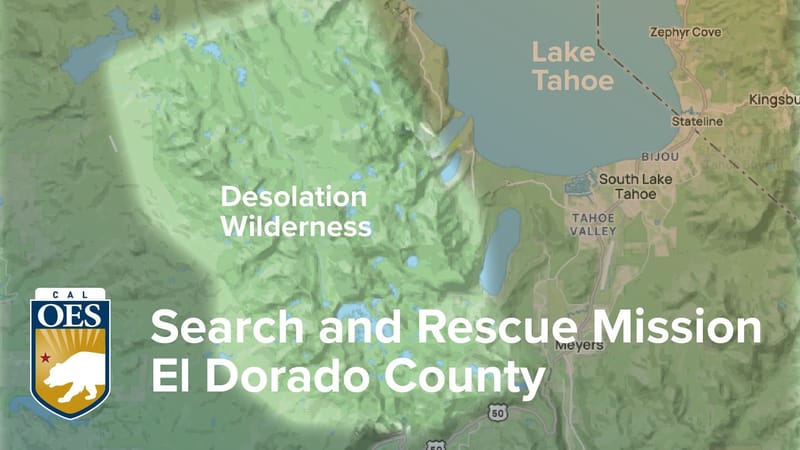 The wilderness area where officials are searching for Coughran. Credit: California Office of Emergency Services.