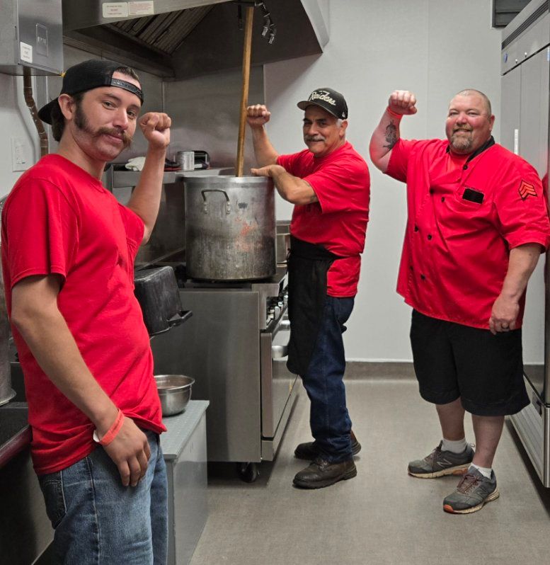 John Perez cooks a Saturday dinner at the Downieville Community Hall