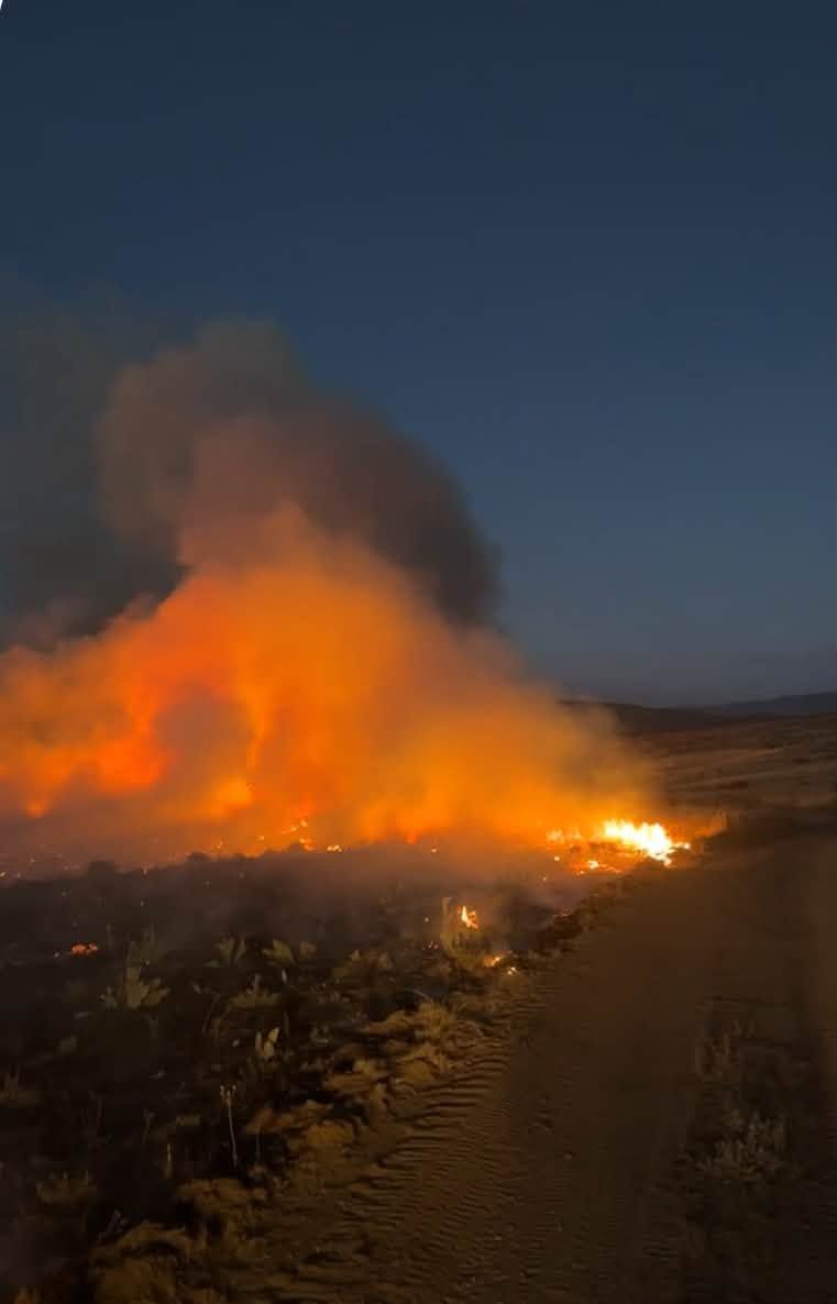 A photo of the Junction Fire shared by the Sierra County Sheriff’s Office.