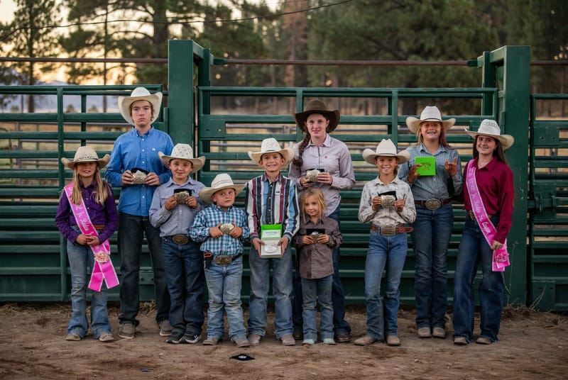 2026 all-around winners. From Left to right: Hazel Tipton, Jake Wesselman, Karson Boyle, Hansen Teixeira, Waylon Greenwood, Hallie Jo DeForest, Kinley Osbourn, Braelynn Bartow, Gracie Joy, and Jolie Fisher.