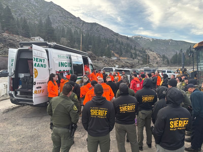Nevada County Search and Rescue’s Incident Command coordinated a multi-agency search effort. Credit: Nevada County Sheriff’s Office.