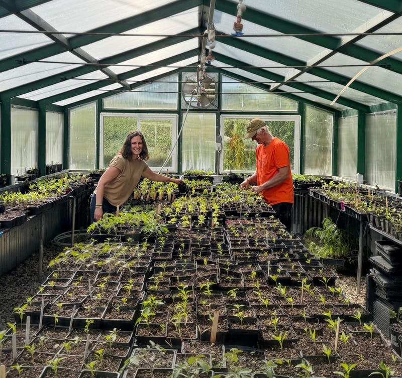 Leo and Rebecca with some of their favorite plants.