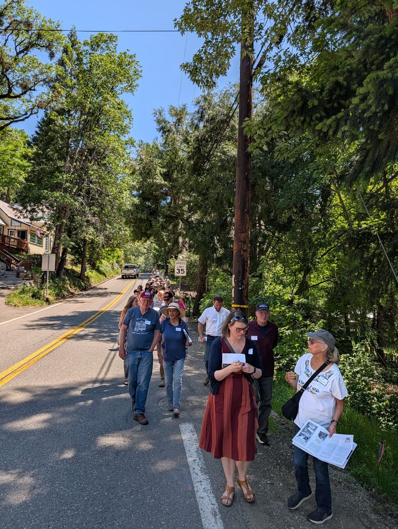 Residents tour Main Street during the workshop. Photo: Sonya Meline.