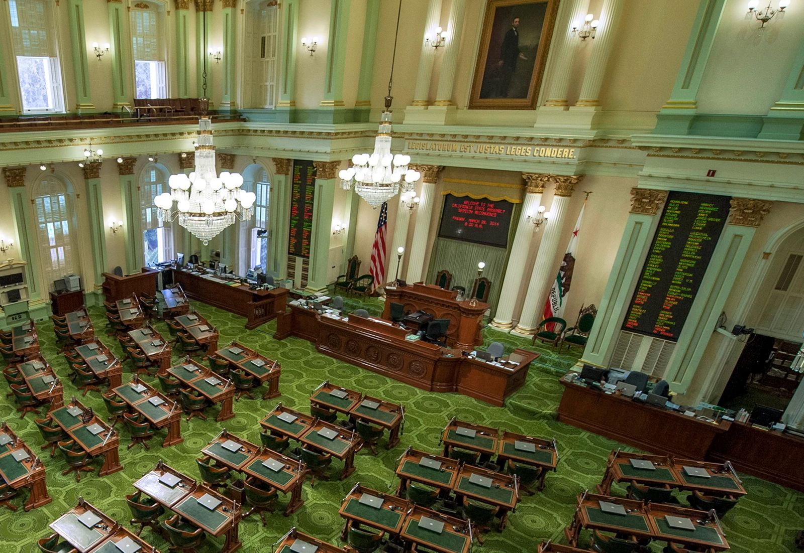 The State of California Assembly Chamber.