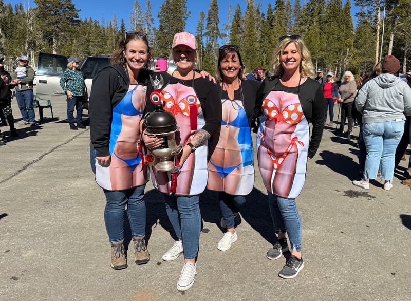 First place trophy winners, left to right, Laura Marshall, Jenny Varn (who has led teams winning first place at the cook-off in 2015, 2017, 2018, 2019, 2020, and 2021, as well), Heather Foster, and Judi Behlke)