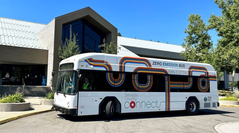 Nevada County Connects buses are now equipped to accept contactless payment methods. Photo courtesy of Nevada County.