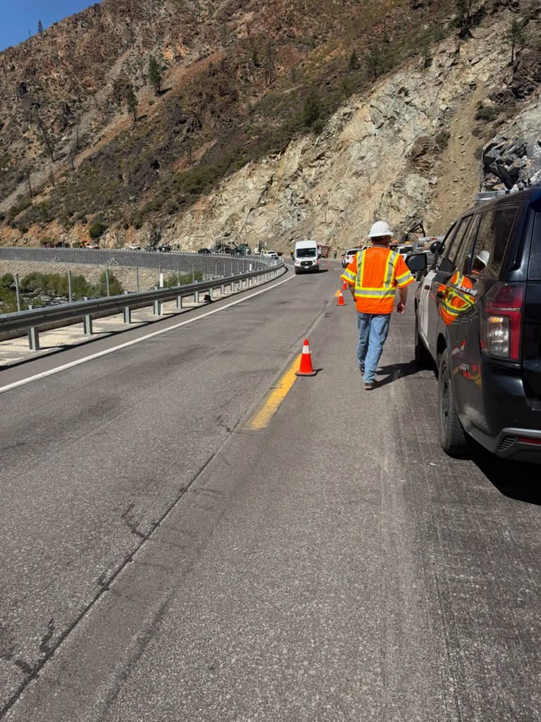 California Highway Patrol responds to the scene of the crash.