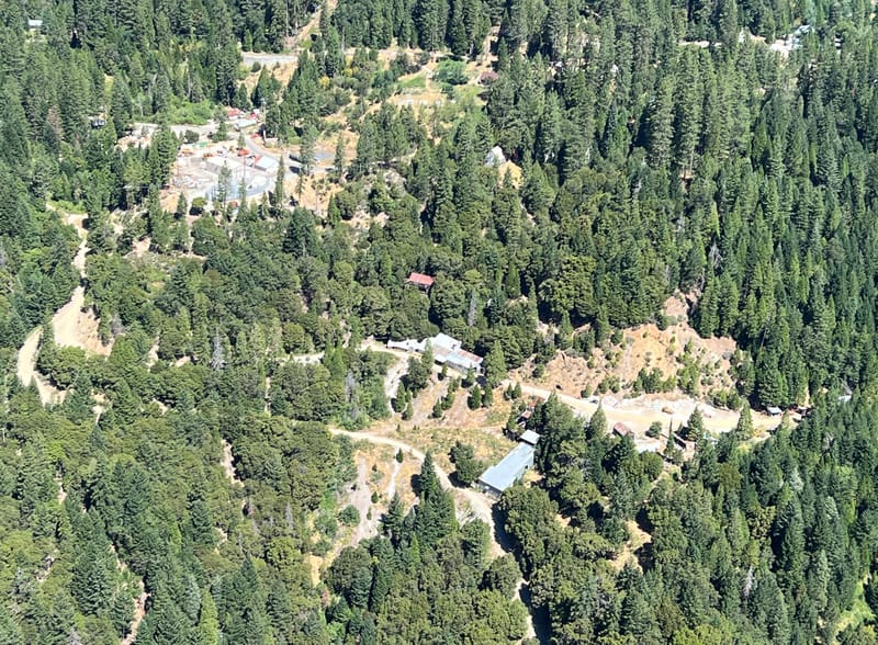 An aerial photograph of the 16 to 1 Mine in Alleghany taken on July 28. Photo: Sheriff Mike Fisher.