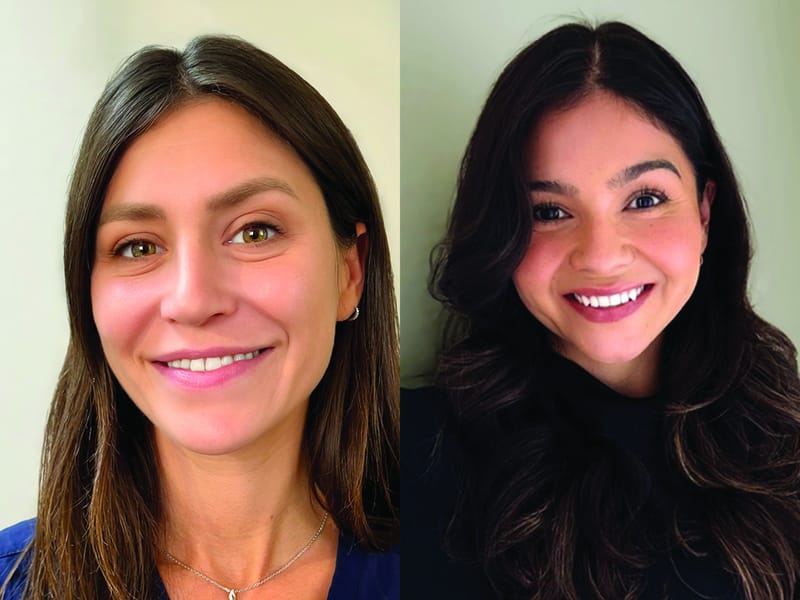 Left to right: Helena Sykas, physical therapist, and Jacqueline Peña-Sosa, speech-language pathologist.