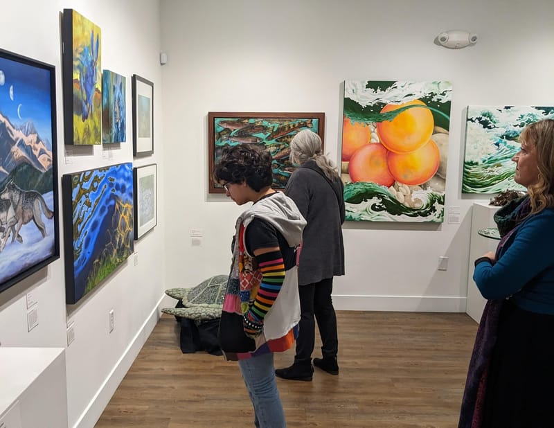 Selected artwork displayed during the Wild & Scenic Film Festival.