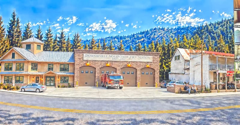 A render of the proposed fire station.