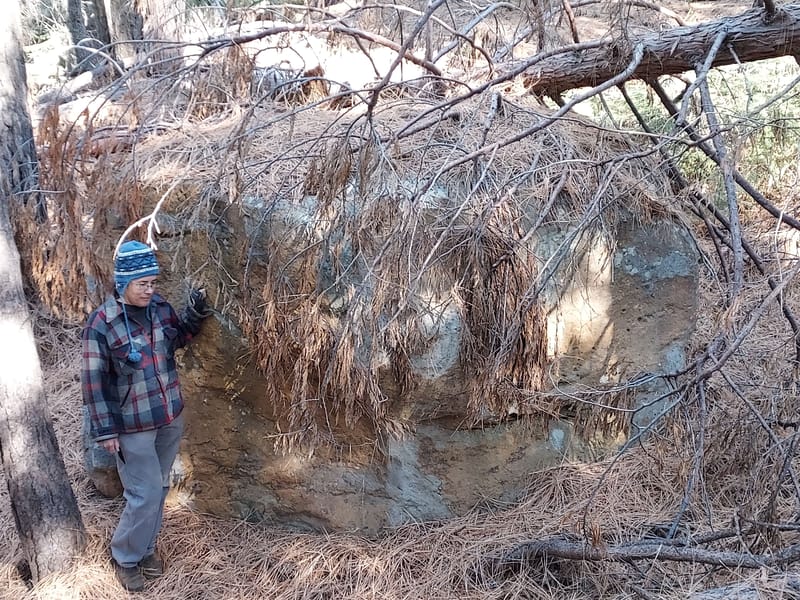 Fall 2023. The author and the rock.