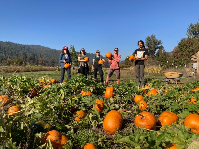 The Pumpkin Patch team poses with the product. Photo courtesy of Lost Sierra Food Project.